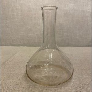 Riedel clear glass wine decanter. Marked on bottom.